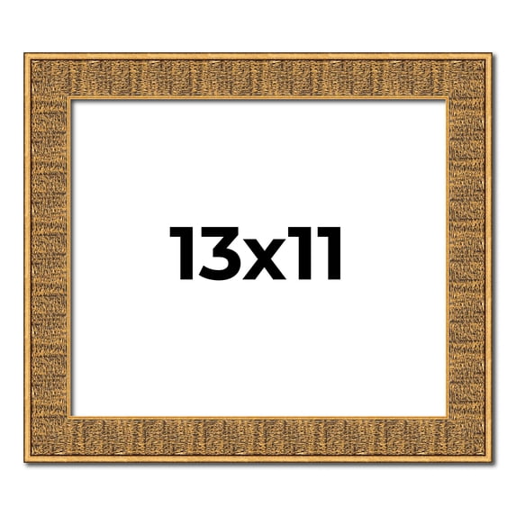 13x11 Frame Black and Gold Distressed Solid Wood Sonoma Picture Frame | 1.625 Inch Moulding Width |