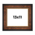 thumbnail image 1 of 13x11 Frame Brown Walnut Gold Ornate Trim Solid Wood Plein Air Picture Frame | 3 Inch Moulding, 1 of 8