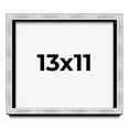thumbnail image 1 of 13x11 Frame Brushed Silver Solid Wood Picture Frame | 0.75 Inch Moulding Width | Rabbet Depth 0.75, 1 of 5