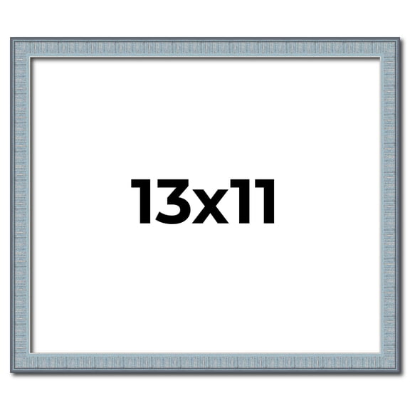 13x11 Frame Rustic Sky Blue Solid Wood Picture Frame | 0.75 Inch Moulding Width |Includes UV