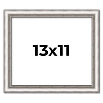 13x11 Frame Silver Real Wood Picture Frame Width 1.25 Inches | Interior Frame Depth 0.5 Inches |