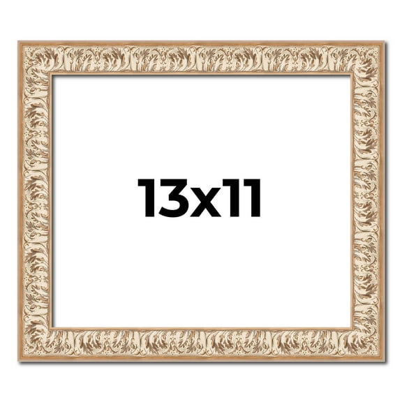 13x11 Frame White Real Wood Picture Frame Width 1.5 inches | Interior Frame Depth 0.5 inches |