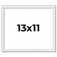 thumbnail image 1 of 13x11 Frame White Scuffed Rustic Solid Wood Picture Frame | 0.75 Inch Moulding Width| Includes UV, 1 of 8