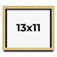 thumbnail image 1 of 13x11 Shadow Box Frame Gold | 1.375 Inches Deep Real Wood Contemporary Shadowbox Display Frame | UV, 1 of 7
