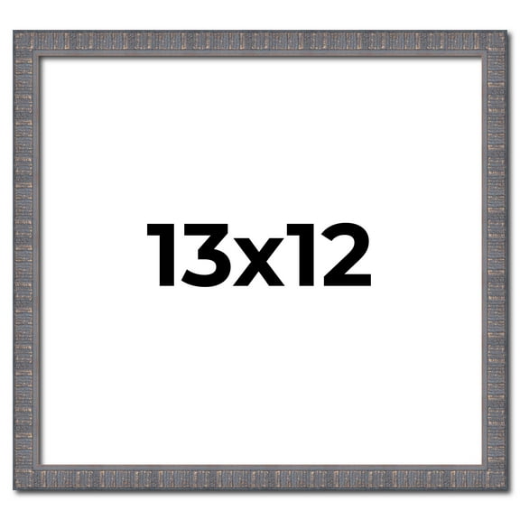 13x12 Frame Blue Kingsley Pewter Solid Wood Picture Frame Width 0.75 Inches |Interior Depth 0.5