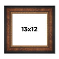 thumbnail image 1 of 13x12 Frame Brown Walnut Gold Ornate Trim Solid Wood Plein Air Picture Frame | 3 Inch Moulding, 1 of 8