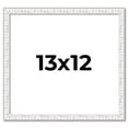 thumbnail image 1 of 13x12 Frame White Scuffed Rustic Solid Wood Picture Frame | 0.75 Inch Moulding Width| Includes UV, 1 of 8