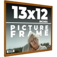 thumbnail image 1 of 13x12 Honey Brown Real Wood Picture Frame Width 0.75 inches | Interior Frame Depth 0.5 inches |, 1 of 8