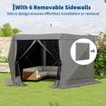 thumbnail image 1 of 13x13 FT – Outdoor Canopy Tent with Mesh Netting & Removable Wind Panels, 6-Sided Patio Shelter with UV Protection, Easy Setup Screen Tent for Backyard, Camping, Lawn, Includes Carry Bag & Stakes, 1 of 9