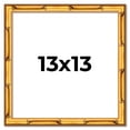 thumbnail image 1 of 13x13 Frame Gold Bamboo Solid Wood Picture Frame | 1 Inch Moulding Width | Interior Frame Depth, 1 of 8