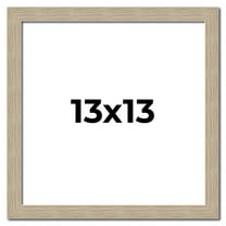 13x13 Frame Grey Solid Wood Picture Frame Width 1 Inches | Interior Frame Depth 0.5 Inches |