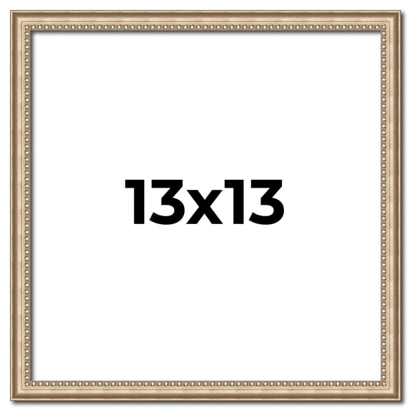 13x13 Frame Silver Real Wood Picture Frame Width 0.75 Inches | Interior Frame Depth 0.5 Inches |