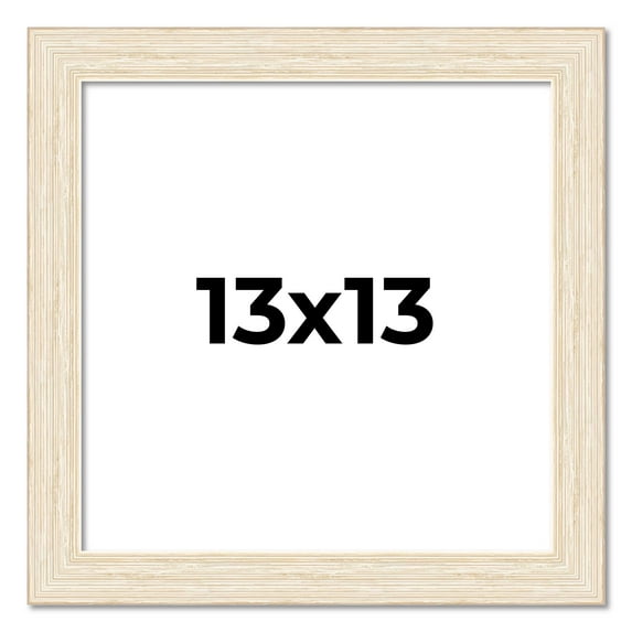 13x13 Frame White Real Wood Picture Frame Width 1.5 inches | Interior Frame Depth 0.5 inches | Barn