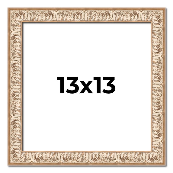 13x13 Frame White Real Wood Picture Frame Width 1.5 inches | Interior Frame Depth 0.5 inches |