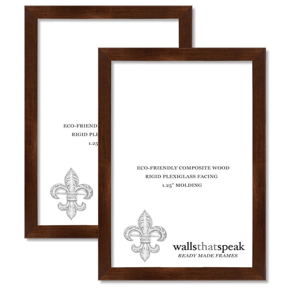 13x13 Mocha Walnut Picture Frame for Puzzles Posters Photos or Artwork (2-Pack)