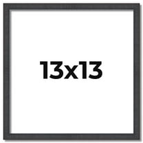 13x13 Rustic Brown Real Wood Picture Frame Width 0.75 inches | Interior Frame Depth 0.5 inches |