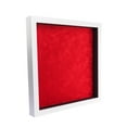 thumbnail image 1 of 13x13 Shadow Box Frame In White With A 1 3/4" Usable Depth Includes Red Suede Acid-Free Backing, UV, 1 of 6