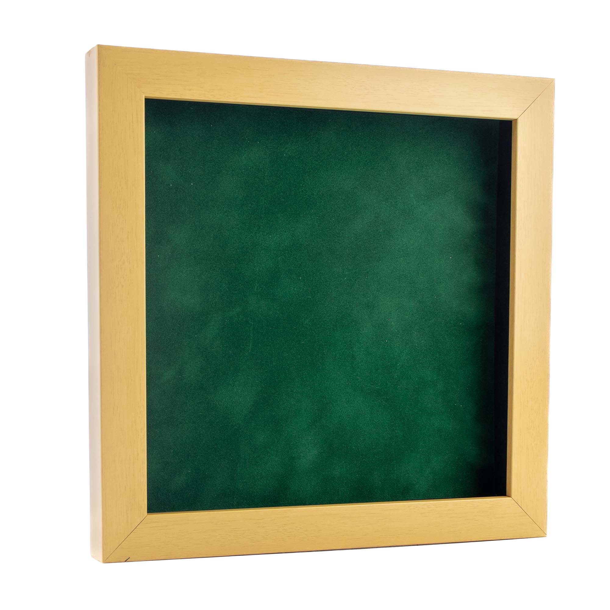 13x13 Shadow Box Frame Natural Wood | With a 3/4