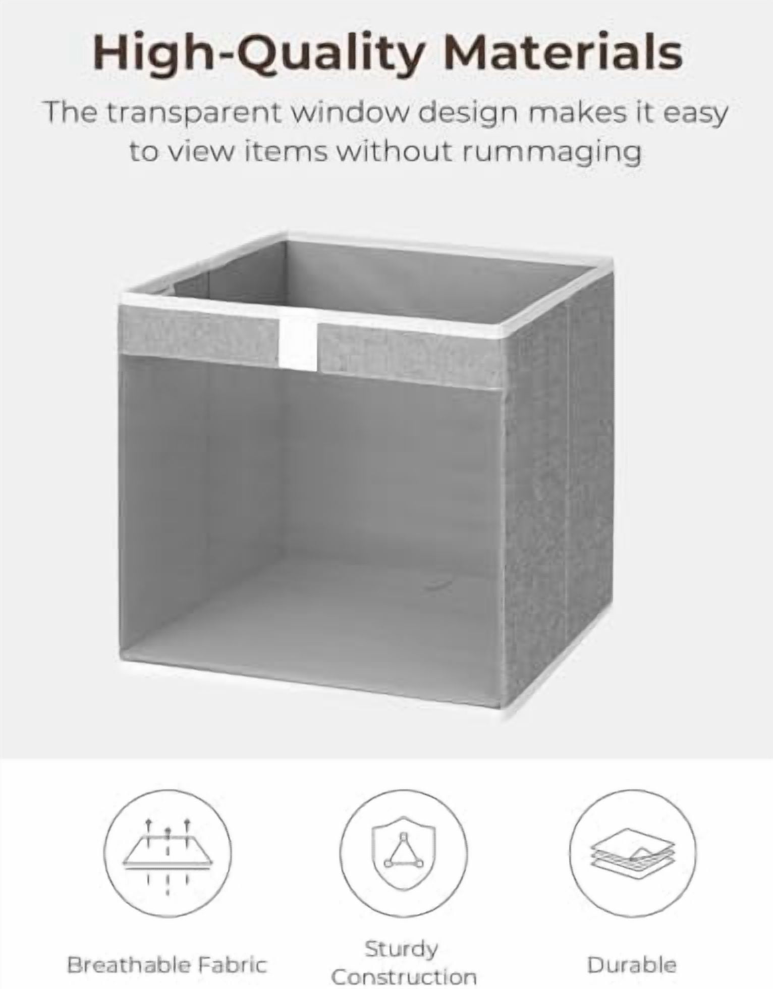 Clear Cube Storage Bins 13x13