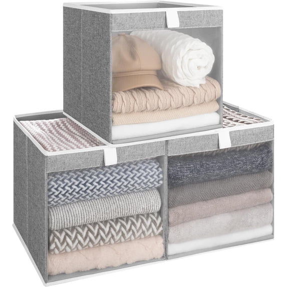 Clear Cube Storage Bins 13x13