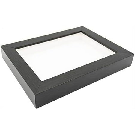 13x13 wood box display frame with white acid-free backing uv & hanging hardware - with 3/4" usable depth - great magazine display frame box