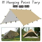13x13ft Hammock Rain Fly Waterproof Tent Tarp Lightweight Traveling Awning Outdoor Camping Sun Shelter