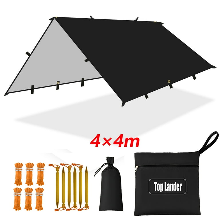 13x13ft Waterproof Hammock Rain Fly Tent Tarp, Portable Sun