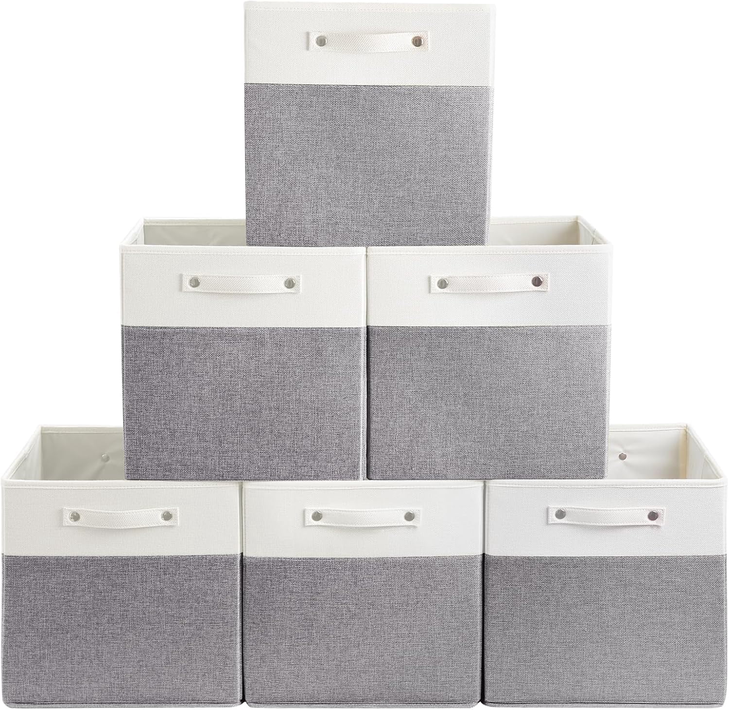 13x13x13 Cube Storage Bins, Collapsible Fabric Storage Cubes Organizer ...