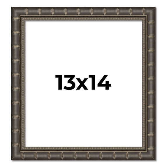 13x14 Frame Black Bamboo Solid Wood Picture Frame Width 1.5 Inches | Interior Frame Depth 0.5
