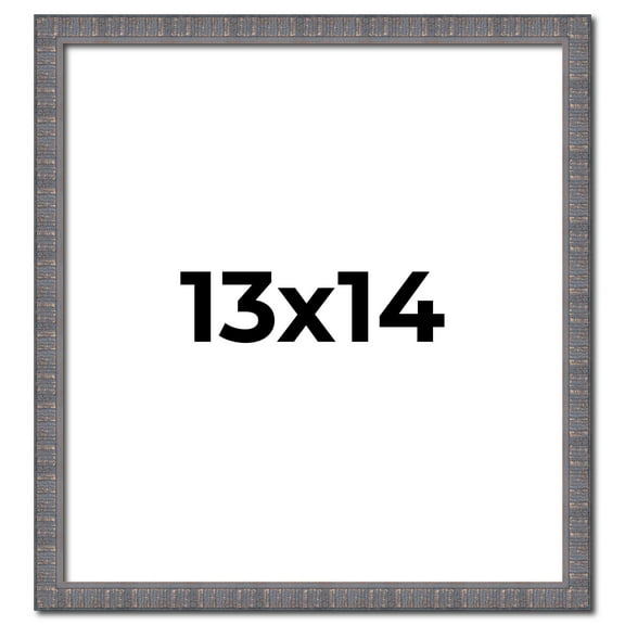 13x14 Frame Blue Kingsley Pewter Solid Wood Picture Frame Width 0.75 Inches |Interior Depth 0.5