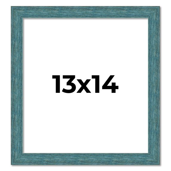 13x14 Frame Blue Rustic Barnwood Solid Wood Picture Frame Width 1.25 Inches | Interior Depth 0.5