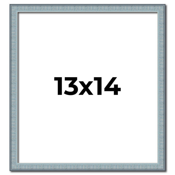 13x14 Frame Rustic Sky Blue Solid Wood Picture Frame | 0.75 Inch Moulding Width |Includes UV