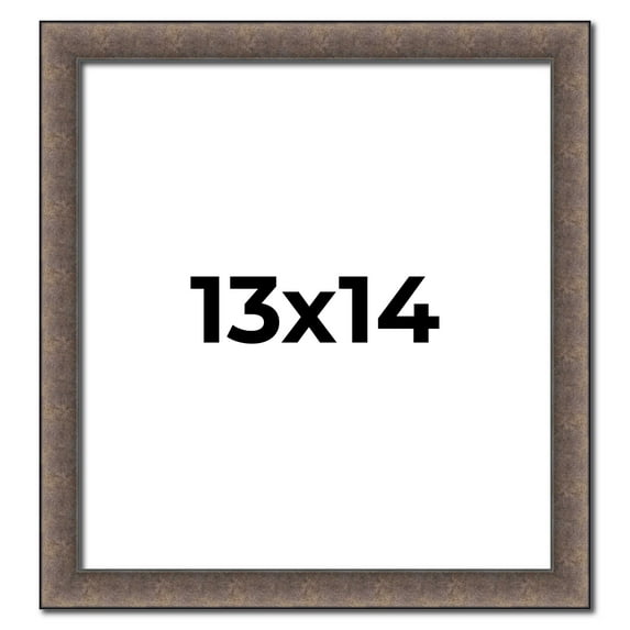 13x14 Frame Silver Real Wood Picture Frame Width 1.25 Inches | Interior Frame Depth 0.5 Inches |