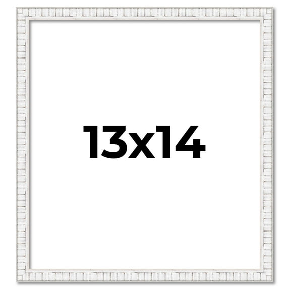 13x14 Frame White Real Wood Picture Frame Width 0.75 inches | Interior Frame Depth 0.5 inches |