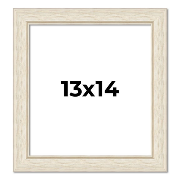 13x14 Frame White Real Wood Picture Frame Width 1.75 inches | Interior Frame Depth 0.5 inches |