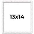 thumbnail image 1 of 13x14 Frame White Scuffed Rustic Solid Wood Picture Frame | 0.75 Inch Moulding Width| Includes UV, 1 of 8