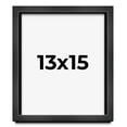 thumbnail image 1 of 13x15 Frame Black Charcoal Grey Wood Textured Picture Frame | 0.75 Inch Moulding Width | Gunmetal, 1 of 8