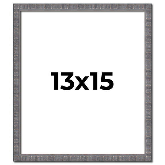 13x15 Frame Blue Kingsley Pewter Solid Wood Picture Frame Width 0.75 Inches |Interior Depth 0.5