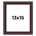 thumbnail image 1 of 13x15 Frame Brown Round Mahogany Solid Wood Picture Frame | 1.625 Inch Moulding Width | with UV, 1 of 8