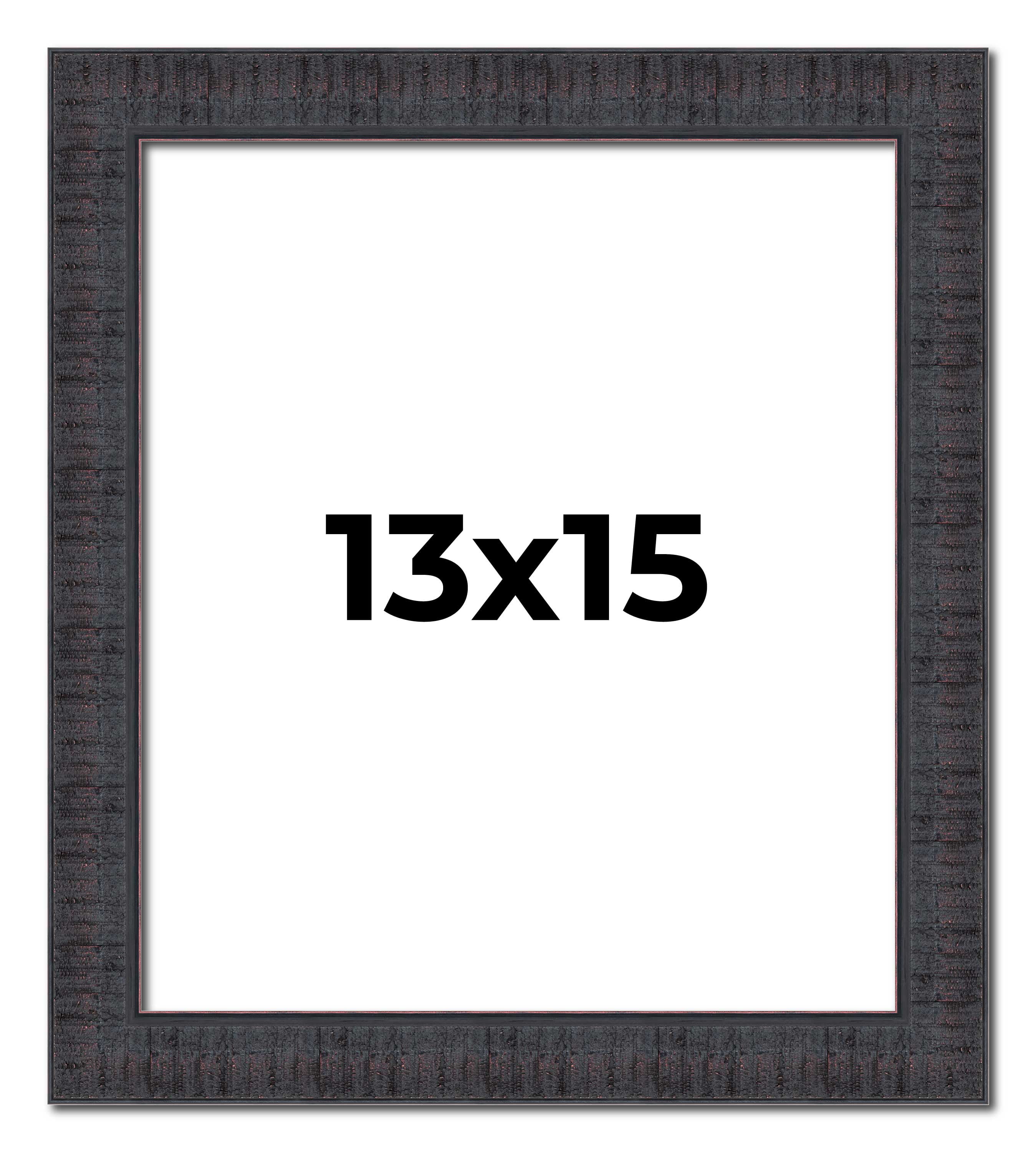 13x15 Frame Brown Rustic Solid Wood Picture Frame 1.5 Inches Wide ...