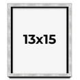 thumbnail image 1 of 13x15 Frame Brushed Silver Solid Wood Picture Frame | 0.75 Inch Moulding Width | Rabbet Depth 0.75, 1 of 5