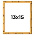thumbnail image 1 of 13x15 Frame Gold Bamboo Solid Wood Picture Frame | 1 Inch Moulding Width | Interior Frame Depth, 1 of 8