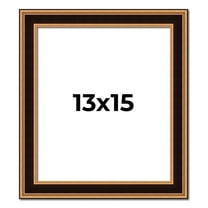 13x15 Frame Gold Brown Plein Air Vintage Solid Wood Picture Frame | 1.75 Inches Moulding Width |
