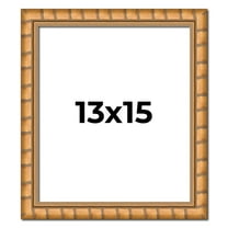 13x15 Frame Gold Real Wood Picture Frame Width 1.5 inches | Interior Frame Depth 0.5 inches |