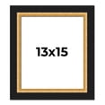 thumbnail image 1 of 13x15 Frame Gold Real Wood Picture Frame Width 2.25 Inches | Interior Frame Depth 0.5 Inches |, 1 of 8