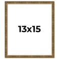 thumbnail image 1 of 13x15 Frame Gold Solid Wood Picture Frame - Complete Modern Photo Frame Includes UV Acrylic, 1 of 8