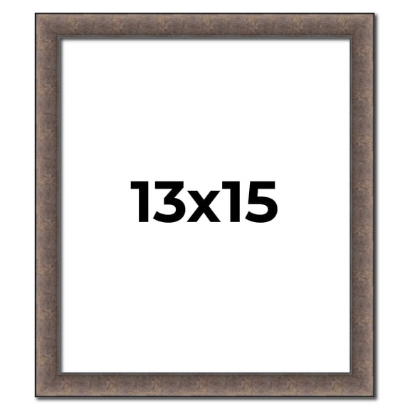 13x15 Frame Silver Real Wood Picture Frame Width 1.25 Inches | Interior Frame Depth 0.5 Inches |