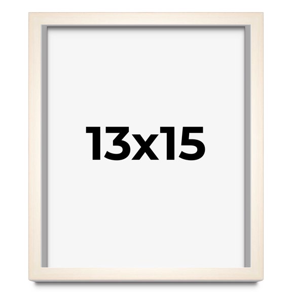13x15 Frame White Wheat Solid Wood Picture Frame | Moulding Width 0.75 Inches | Interior Depth 0.5