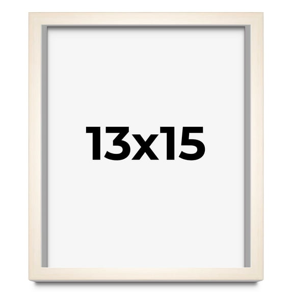 13x15 Frame White Wheat Solid Wood Picture Frame | Moulding Width 0.75 Inches | Interior Depth 0.5