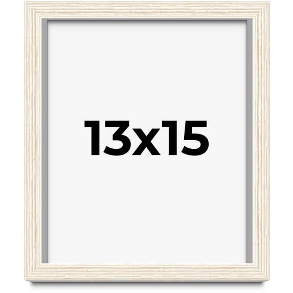 13x15 Shadow Box Frame White | 1.125 Inches Deep Real Wood Rustic Shadowbox Display Frame | UV